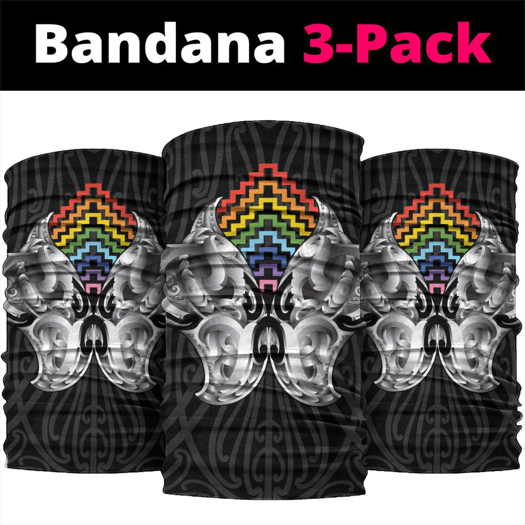 Aotearoa Kowhaiwhai Poutama Rainbow Motif Neck Gaiter