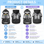 Aotearoa Kowhaiwhai Poutama Rainbow Motif Pet Hoodie