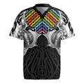 Aotearoa Kowhaiwhai Poutama Rainbow Motif Rugby Jersey