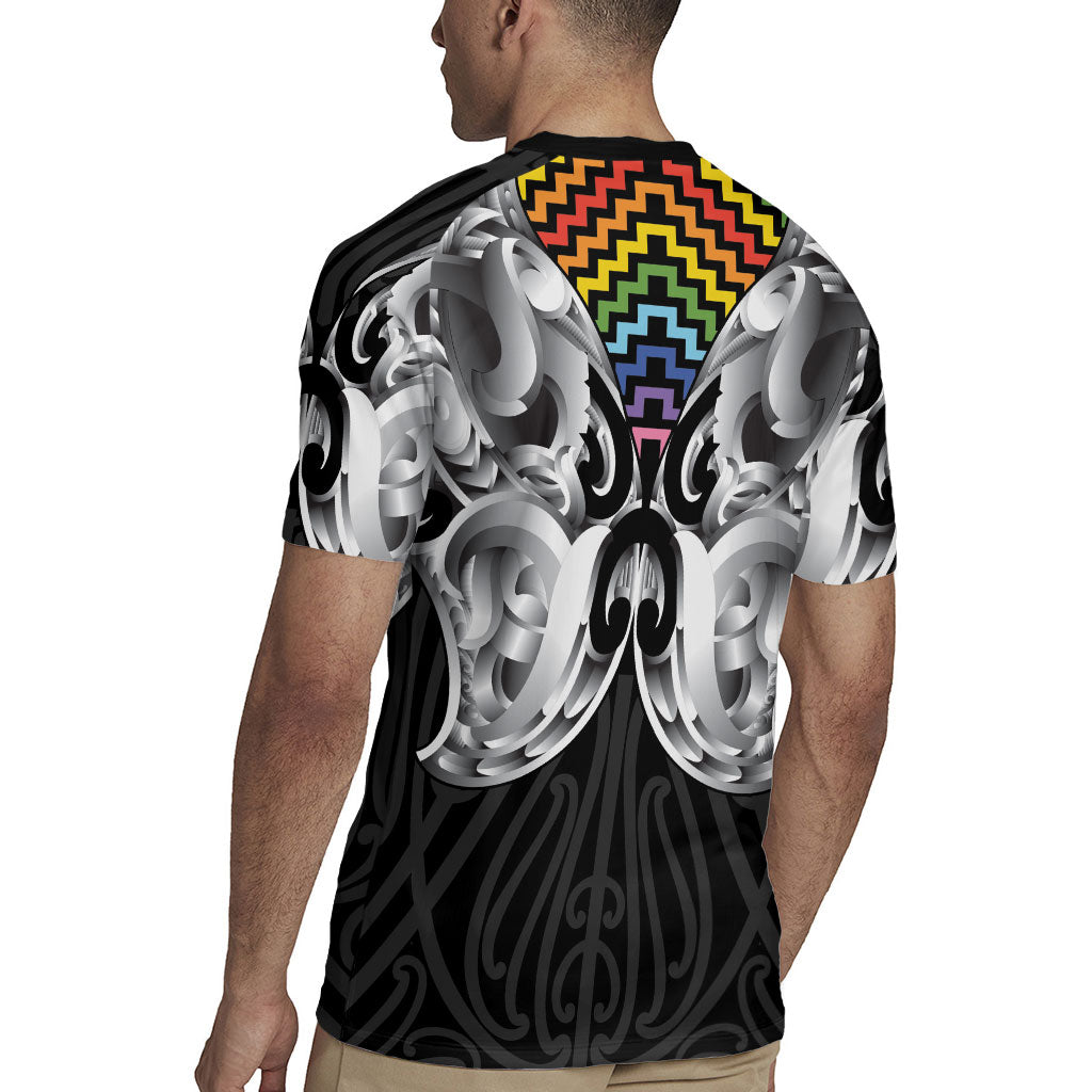 Aotearoa Kowhaiwhai Poutama Rainbow Motif Rugby Jersey