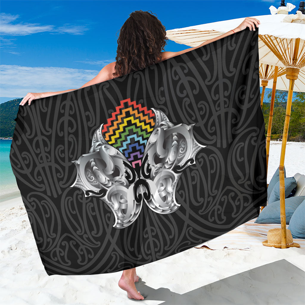 Aotearoa Kowhaiwhai Poutama Rainbow Motif Sarong