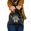 Aotearoa Kowhaiwhai Poutama Rainbow Motif Shoulder Handbag