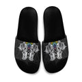 Aotearoa Kowhaiwhai Poutama Rainbow Motif Slide Sandals