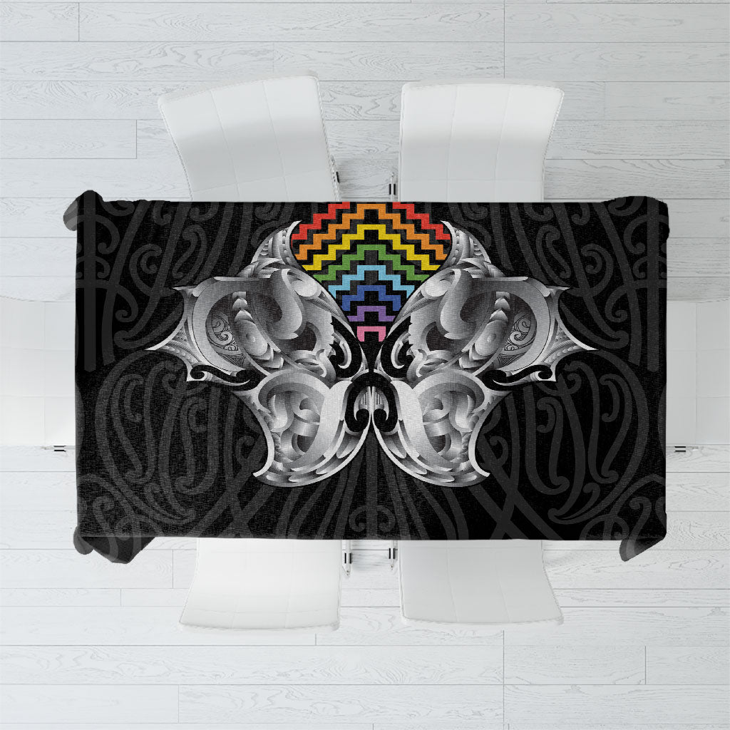 Aotearoa Kowhaiwhai Poutama Rainbow Motif Tablecloth