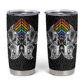 Aotearoa Kowhaiwhai Poutama Rainbow Motif Tumbler Cup