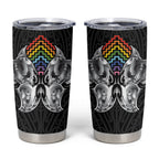 Aotearoa Kowhaiwhai Poutama Rainbow Motif Tumbler Cup