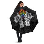 Aotearoa Kowhaiwhai Poutama Rainbow Motif Umbrella