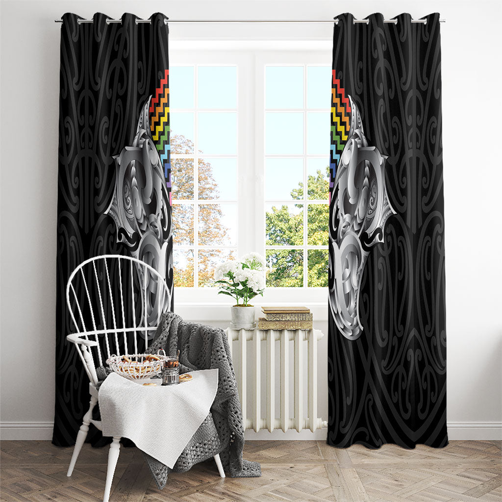 Aotearoa Kowhaiwhai Poutama Rainbow Motif Window Curtain