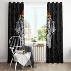 Aotearoa Kowhaiwhai Poutama Rainbow Motif Window Curtain