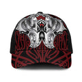 Aotearoa Kowhaiwhai Poutama Red Motif Baseball Net Cap