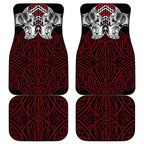Aotearoa Kowhaiwhai Poutama Red Motif Car Mats