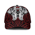 Aotearoa Kowhaiwhai Poutama Red Motif Classic Cap