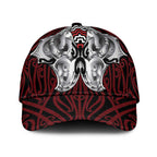Aotearoa Kowhaiwhai Poutama Red Motif Classic Cap