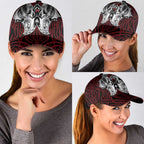 Aotearoa Kowhaiwhai Poutama Red Motif Classic Cap