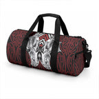 Aotearoa Kowhaiwhai Poutama Red Motif Duffle Bag