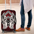 Aotearoa Kowhaiwhai Poutama Red Motif Luggage Cover