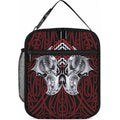 Aotearoa Kowhaiwhai Poutama Red Motif Lunch Bag