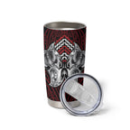 Aotearoa Kowhaiwhai Poutama Red Motif Tumbler Cup