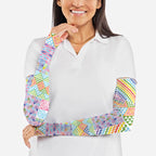Aotearoa Kowhaiwhai Taniko Patchwork Rainbow Motifs Arm Sleeves