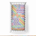 Aotearoa Kowhaiwhai Taniko Patchwork Rainbow Motifs Baby Bed Cover