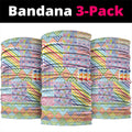 Aotearoa Kowhaiwhai Taniko Patchwork Rainbow Motifs Neck Gaiter