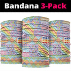 Aotearoa Kowhaiwhai Taniko Patchwork Rainbow Motifs Neck Gaiter