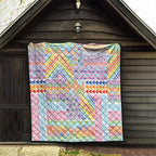 Aotearoa Kowhaiwhai Taniko Patchwork Rainbow Motifs Quilt