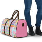 Aotearoa Kowhaiwhai Taniko Patchwork Rainbow Motifs Travel Bag