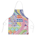 Maori Kowhaiwhai Taniko Patchwork Rainbow Motifs Apron