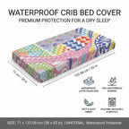 Maori Kowhaiwhai Taniko Patchwork Rainbow Motifs Baby Bed Cover