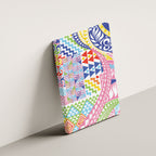 Maori Kowhaiwhai Taniko Patchwork Rainbow Motifs Canvas Wall Art