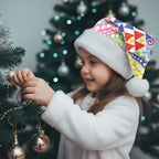 Maori Kowhaiwhai Taniko Patchwork Rainbow Motifs Christmas Santa Hat LT9