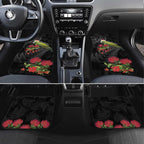 Meri Kirihimete Kakapo Car Mats Black Silver Fern Christmas Vibe
