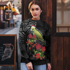 Meri Kirihimete Kakapo Ugly Christmas Sweater Black Silver Fern Christmas Vibe