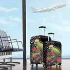 Meri Kirihimete Kakapo Luggage Cover Black Silver Fern Christmas Vibe