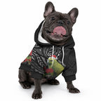 Meri Kirihimete Kakapo Pet Hoodie Black Silver Fern Christmas Vibe