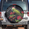 Meri Kirihimete Kakapo Spare Tire Cover Black Silver Fern Christmas Vibe
