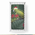 Meri Kirihimete Kakapo Baby Bed Cover Green Silver Fern Christmas Vibe