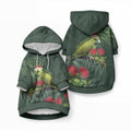 Meri Kirihimete Kakapo Pet Hoodie Green Silver Fern Christmas Vibe