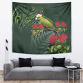 Meri Kirihimete Kakapo Tapestry Green Silver Fern Christmas Vibe