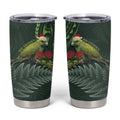 Meri Kirihimete Kakapo Tumbler Cup Green Silver Fern Christmas Vibe
