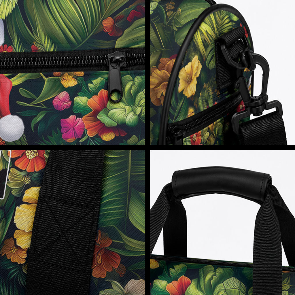 Meri Kirihimete Kakapo Duffle Bag New Zealand Christmas with Tropical Vibe