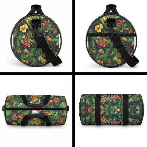 Meri Kirihimete Kakapo Duffle Bag New Zealand Christmas with Tropical Vibe