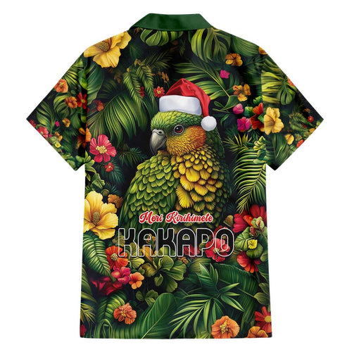 Meri Kirihimete Kakapo Hawaiian Shirt New Zealand Christmas with Tropical Vibe
