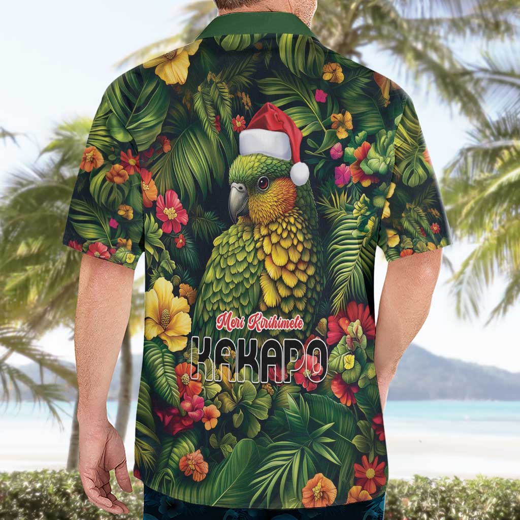 Meri Kirihimete Kakapo Hawaiian Shirt New Zealand Christmas with Tropical Vibe