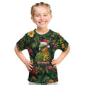 Meri Kirihimete Kakapo Kid T Shirt New Zealand Christmas with Tropical Vibe