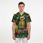 Meri Kirihimete Kakapo Scrub Top New Zealand Christmas with Tropical Vibe - Aussie Hoodie