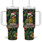 Meri Kirihimete Kakapo Tumbler With Handle New Zealand Christmas with Tropical Vibe