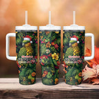 Meri Kirihimete Kakapo Tumbler With Handle New Zealand Christmas with Tropical Vibe