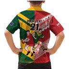 Australia-Tonga Rugby Pacific Custom Family Matching Mermaid Dress and Hawaiian Shirt The Kangaroos and Mate Ma'a Tonga